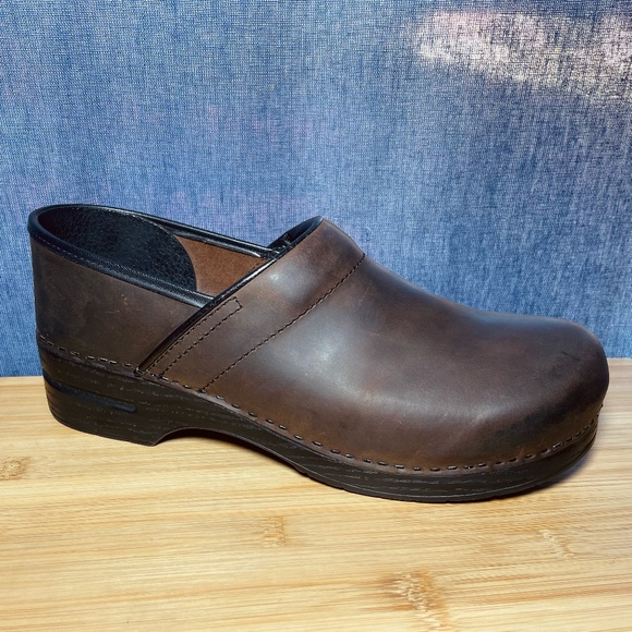 Dansko Professional Mens Clogs Shoes Oiled Leather Antique Brown Sz 45 11.5 12 main image 4